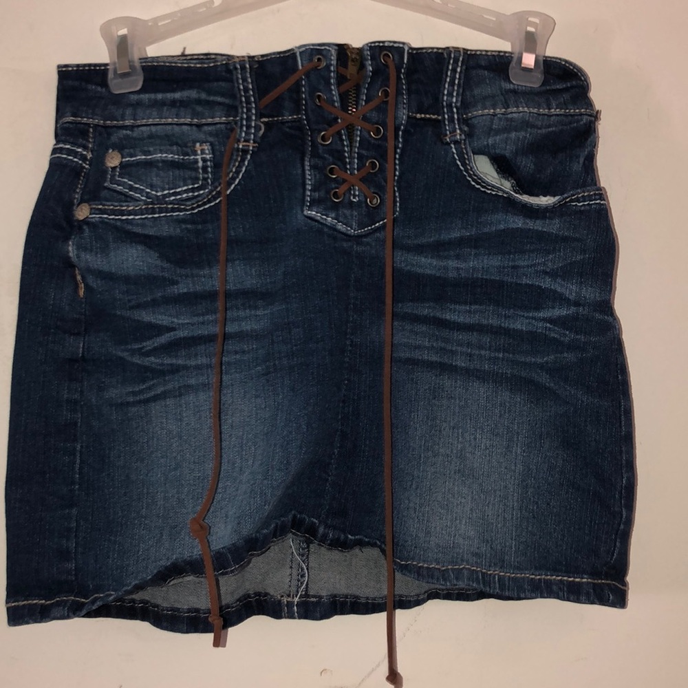 a truth jean skirt